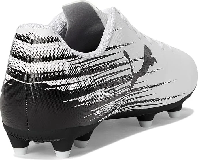 PUMA Attacanto Firm, Artificial Ground Soccer Cleats Men's Soccer Shoes White/Black : 9 D - Medium, Synthetic - Image 4