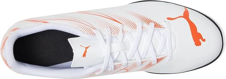 PUMA Attacanto Turf Training Soccer Cleats Men's Shoes PUMA White/Glowing Red : 7 D - Medium, Synthetic/Textile - Image 2
