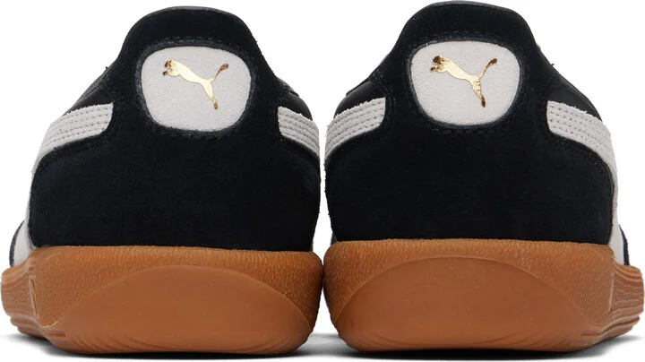 PUMA Black & Gray Palermo Leather Sneakers - Image 2