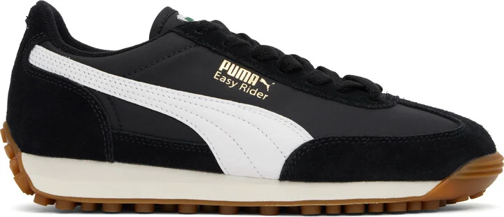 PUMA Black & White Easy Rider Vintage Sneakers