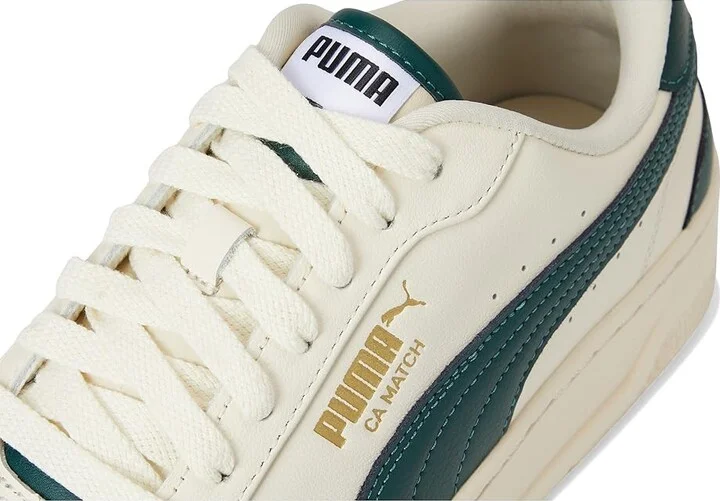 PUMA Ca Match Shoes Men's Snow Shoes Warm White/Dark Myrtle : 10 D - Medium, Leather - Image 7