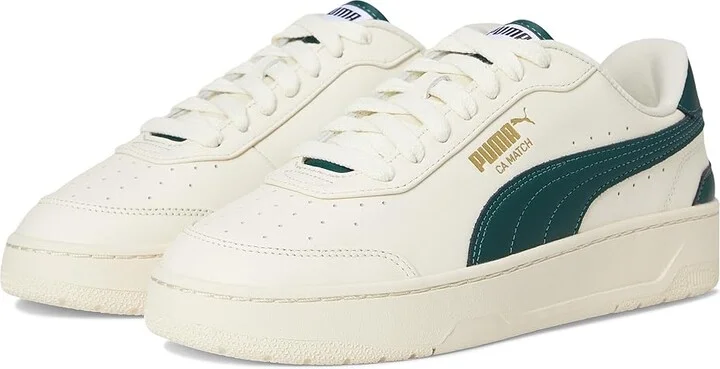 PUMA Ca Match Shoes Men's Snow Shoes Warm White/Dark Myrtle : 10 D - Medium, Leather