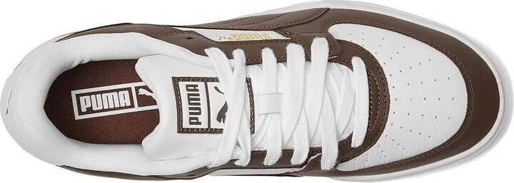 PUMA Ca Pro Classic Men's Lace up casual Shoes PUMA White/Espresso Brown/Puma Team Gold : 10 D - Medium, Leather - Image 2