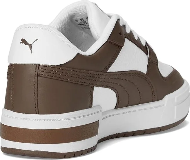 PUMA Ca Pro Classic Men's Lace up casual Shoes PUMA White/Espresso Brown/Puma Team Gold : 10 D - Medium, Leather - Image 4
