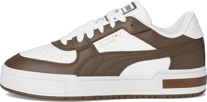 PUMA Ca Pro Classic Men's Lace up casual Shoes PUMA White/Espresso Brown/Puma Team Gold : 10 D - Medium, Leather - Image 6
