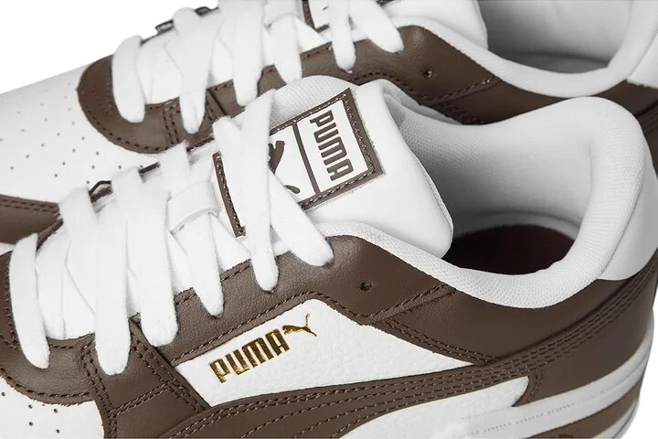 PUMA Ca Pro Classic Men's Lace up casual Shoes PUMA White/Espresso Brown/Puma Team Gold : 10 D - Medium, Leather - Image 7