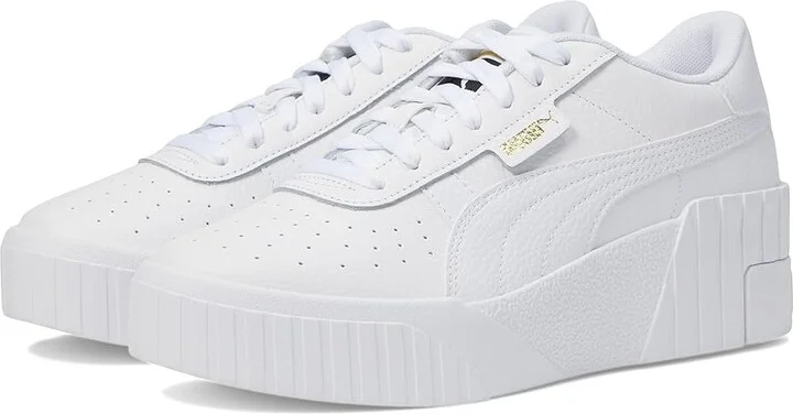 PUMA Cali Wedge Women's Shoes Puma White/Puma White : 6 B - Medium, Synthetic/Faux Leather