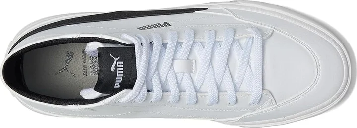 PUMA Court Classic Vulc Mid Men's Shoes Puma White/Puma Black 1 : 7 D - Medium, Leather - Image 2