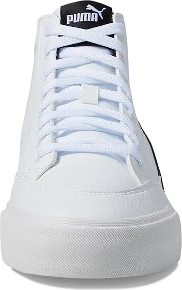 PUMA Court Classic Vulc Mid Men's Shoes Puma White/Puma Black 1 : 7 D - Medium, Leather - Image 5