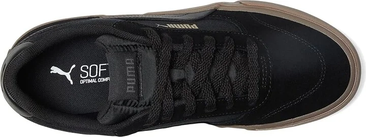 PUMA Court Classic Vulc Shoes Men's Shoes Black/Gold : 8 D - Medium, Canvas - Image 2