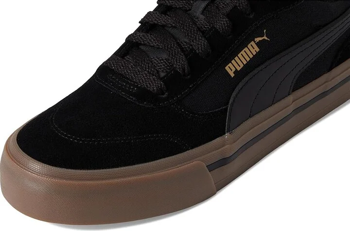 PUMA Court Classic Vulc Shoes Men's Shoes Black/Gold : 8 D - Medium, Canvas - Image 7