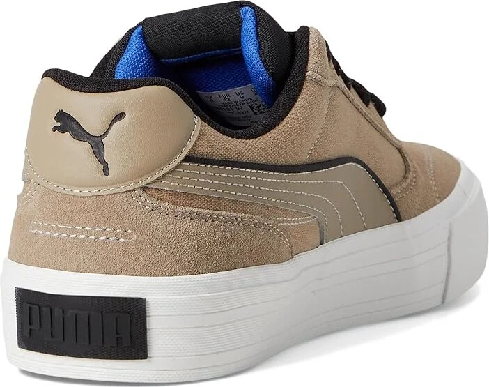 PUMA Court Classic Vulc Shoes Men's Shoes Ice Coffee/Black/Mountain Blue : 9.5 D - Medium, Canvas - Image 4