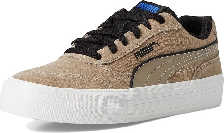 PUMA Court Classic Vulc Shoes Men's Shoes Ice Coffee/Black/Mountain Blue : 9.5 D - Medium, Canvas - Image 5