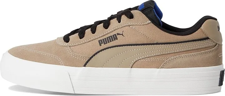PUMA Court Classic Vulc Shoes Men's Shoes Ice Coffee/Black/Mountain Blue : 9.5 D - Medium, Canvas - Image 6
