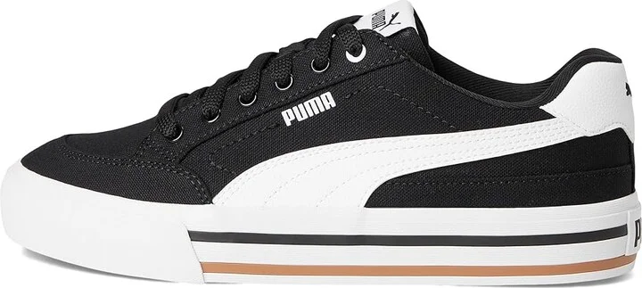 PUMA Court Classic Vulc Shoes Men's Shoes Puma Black/Puma White : 7 D - Medium, Canvas - Image 6