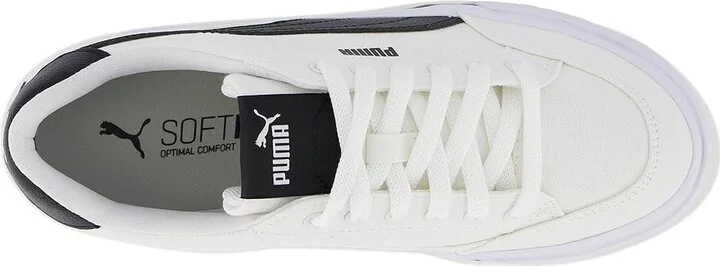 PUMA Court Classic Vulc Shoes Men's Shoes Puma White/Puma Black : 7 D - Medium, Canvas - Image 2