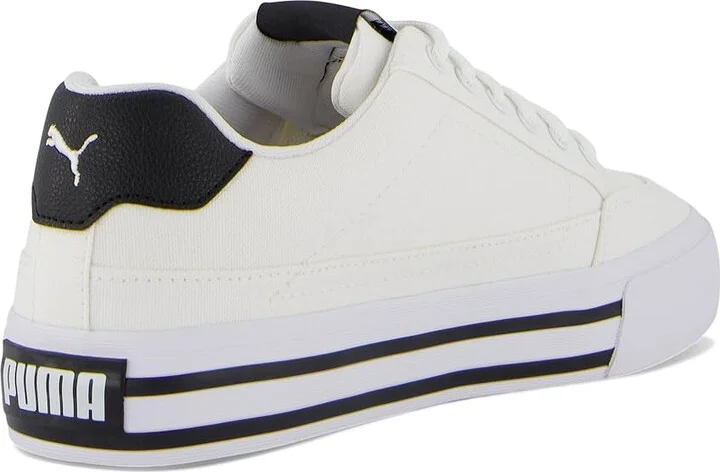 PUMA Court Classic Vulc Shoes Men's Shoes Puma White/Puma Black : 7 D - Medium, Canvas - Image 4