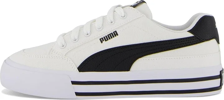 PUMA Court Classic Vulc Shoes Men's Shoes Puma White/Puma Black : 7 D - Medium, Canvas - Image 6
