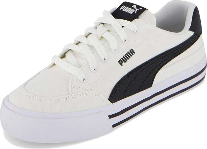 PUMA Court Classic Vulc Shoes Men's Shoes Puma White/Puma Black : 7 D - Medium, Canvas - Image 7