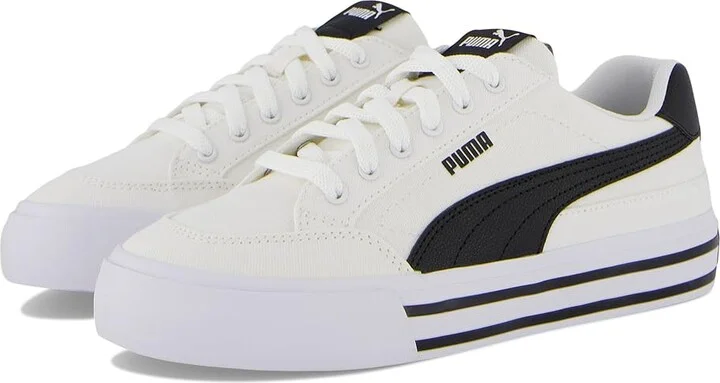PUMA Court Classic Vulc Shoes Men's Shoes Puma White/Puma Black : 7 D - Medium, Canvas