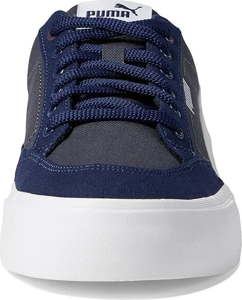 PUMA Court Classic Vulc Shoes Men's Shoes Strong Gray/Silver Mist/Club Navy : 11 D - Medium, Canvas - Image 4