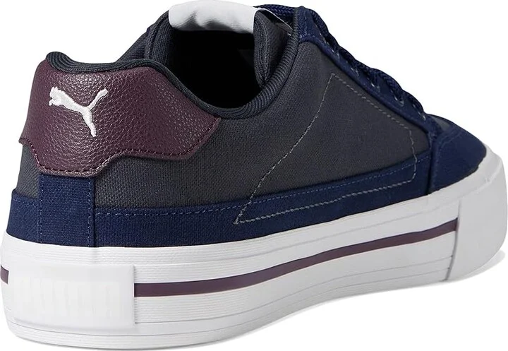 PUMA Court Classic Vulc Shoes Men's Shoes Strong Gray/Silver Mist/Club Navy : 11 D - Medium, Canvas - Image 5