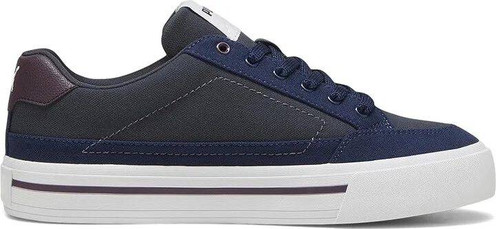 PUMA Court Classic Vulc Shoes Men's Shoes Strong Gray/Silver Mist/Club Navy : 11 D - Medium, Canvas - Image 7