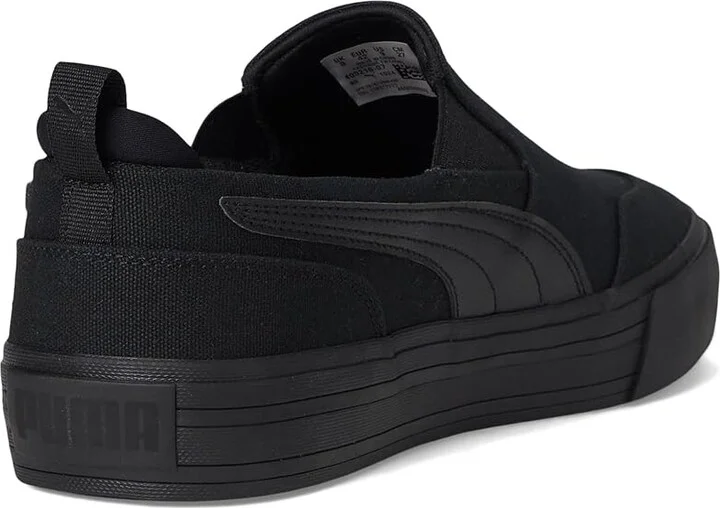 PUMA Court Classic Vulc Slip On Sneakers Men's Snow Shoes Puma Black/Puma Black : 11.5 D - Medium, Canvas/Rubber - Image 4