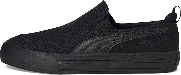 PUMA Court Classic Vulc Slip On Sneakers Men's Snow Shoes Puma Black/Puma Black : 11.5 D - Medium, Canvas/Rubber - Image 6
