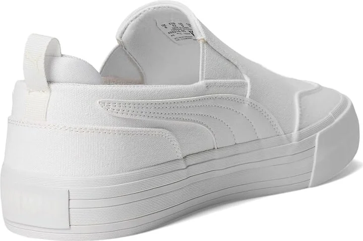 PUMA Court Classic Vulc Slip On Sneakers Men's Snow Shoes Puma White/Puma White : 9.5 D - Medium, Canvas/Rubber - Image 4