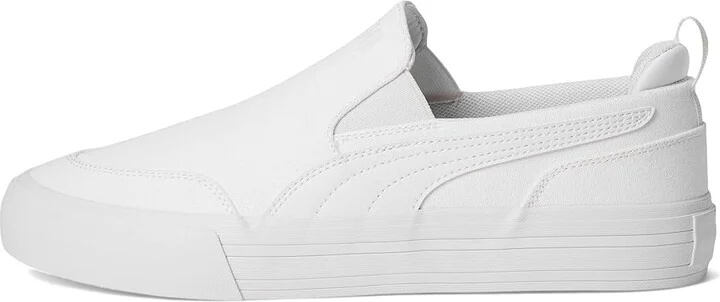 PUMA Court Classic Vulc Slip On Sneakers Men's Snow Shoes Puma White/Puma White : 9.5 D - Medium, Canvas/Rubber - Image 6