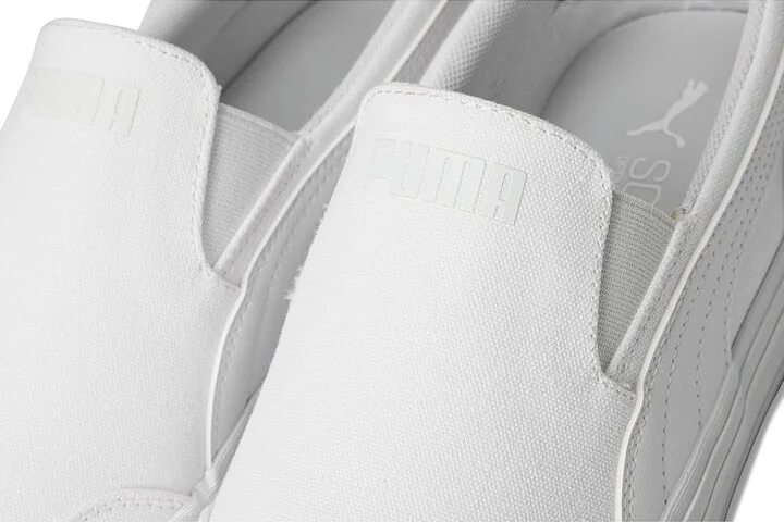 PUMA Court Classic Vulc Slip On Sneakers Men's Snow Shoes Puma White/Puma White : 9.5 D - Medium, Canvas/Rubber - Image 7