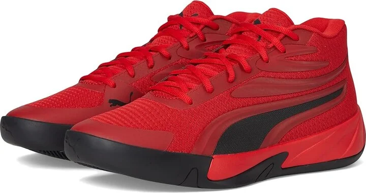 PUMA Court Pro Men's Basketball Shoes For All Time Red/Puma Black : 7 D - Medium