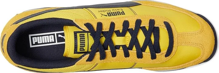 PUMA Easy Rider Shoes Men's Shoes Pele Yellow/New Navy : 10 D - Medium, Leather/Synthetic - Image 2