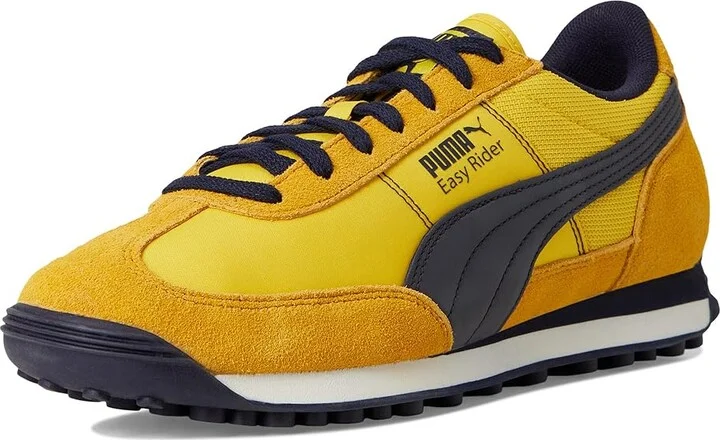 PUMA Easy Rider Shoes Men's Shoes Pele Yellow/New Navy : 10 D - Medium, Leather/Synthetic - Image 5