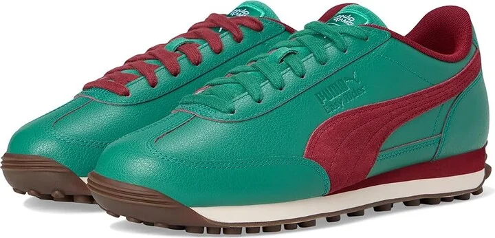 PUMA Easy Rider Squid Game Shoes Men's Shoes Intense Red/Dark Pine : 10.5 D - Medium, Leather/Synthetic/Textile