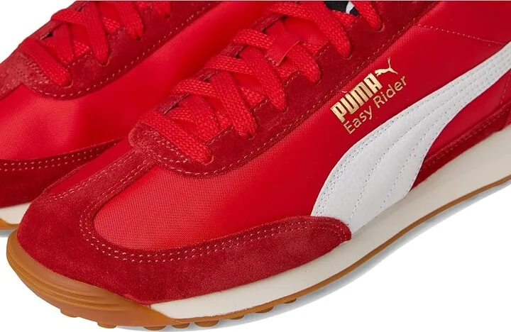 PUMA Easy Rider Vintage Shoes Men's Shoes Puma Red/Puma White : 13 D - Medium, Leather/Textile - Image 7