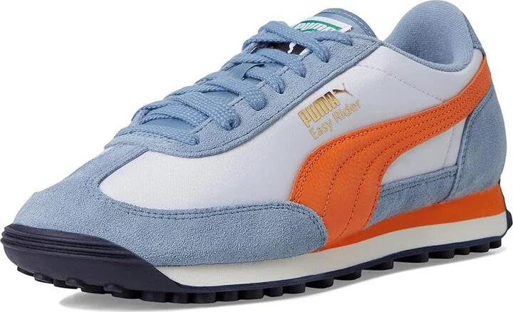 PUMA Easy Rider Vintage Shoes Men's Shoes Silver Mist/Rickie Orange : 13 D - Medium, Leather/Textile - Image 5