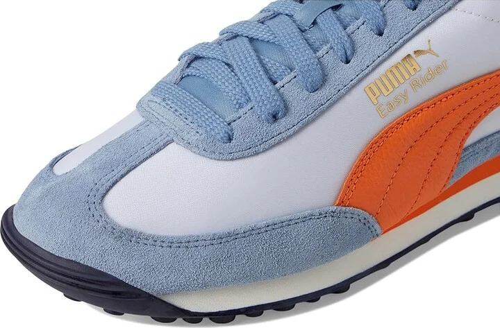 PUMA Easy Rider Vintage Shoes Men's Shoes Silver Mist/Rickie Orange : 13 D - Medium, Leather/Textile - Image 7