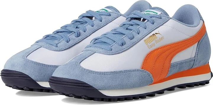 PUMA Easy Rider Vintage Shoes Men's Shoes Silver Mist/Rickie Orange : 13 D - Medium, Leather/Textile