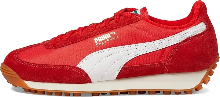PUMA Easy Rider Vintage Shoes Women's Snow Shoes Puma Red/Puma White : 9.5 B - Medium, Leather/Suede - Image 6