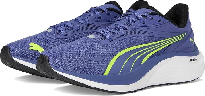 PUMA Electrify Nitro 4 Running Shoes Men's Running Shoes Blue Crystal/Yellow Alert : 9 D - Medium