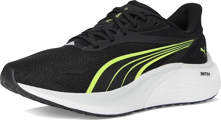 PUMA Electrify Nitro 4 Running Shoes Men's Running Shoes Puma Black/Yellow Alert/Feather Gray : 10.5 D - Medium - Image 5