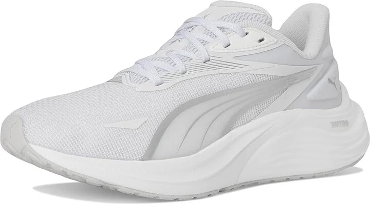PUMA Electrify Nitro 4 Running Shoes Women's Running Shoes Puma White/Feather Gray : 9 B - Medium - Image 5