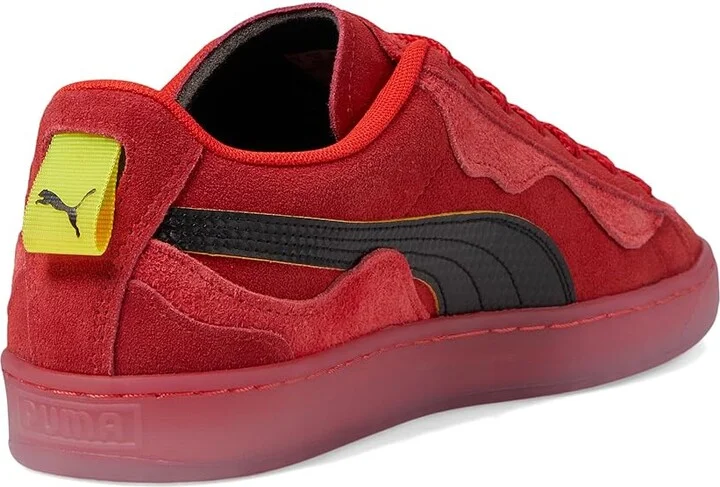 PUMA Ferrari Suede Trippy Men's Lace up casual Shoes Rosso Corsa/Puma Black : 10.5 D - Medium - Image 4