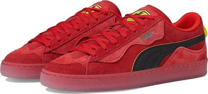 PUMA Ferrari Suede Trippy Men's Lace up casual Shoes Rosso Corsa/Puma Black : 10.5 D - Medium