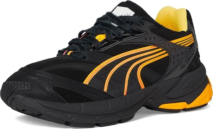 PUMA Ferrari Velophasis Neon Men's Lace up casual Shoes Puma Black : 10.5 D - Medium, Leather - Image 5