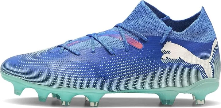 PUMA Future 7 Match Firm Ground/Artificial Ground Soccer Cleats Women's Shoes Bluemazing-Puma White-Electric Peppermint : 11.5 B - Medium - Image 5