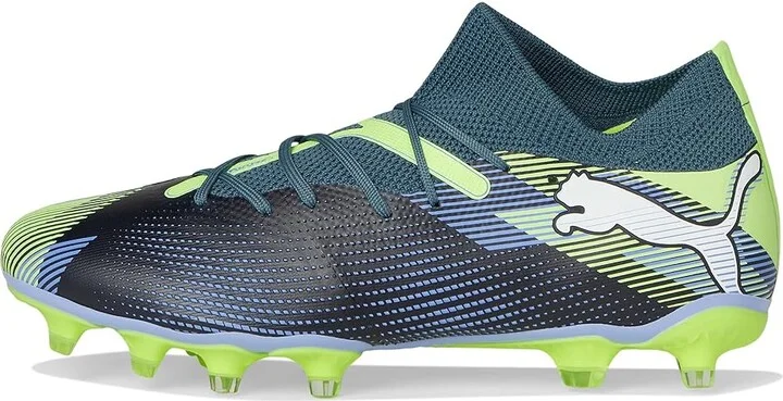 PUMA Future 7 Match Firm Ground/Artificial Ground Soccer Cleats Women's Shoes Gray Skies-Puma White-Fizzy Apple : 10.5 B - Medium - Image 6