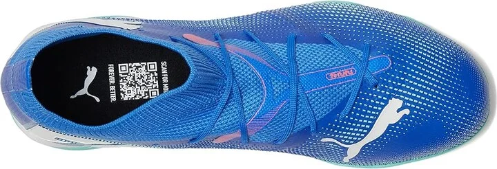 PUMA Future 7 Match Turf Training Men's Shoes Bluemazing-Puma White-Electric Peppermint : 8 D - Medium, Synthetic - Image 2